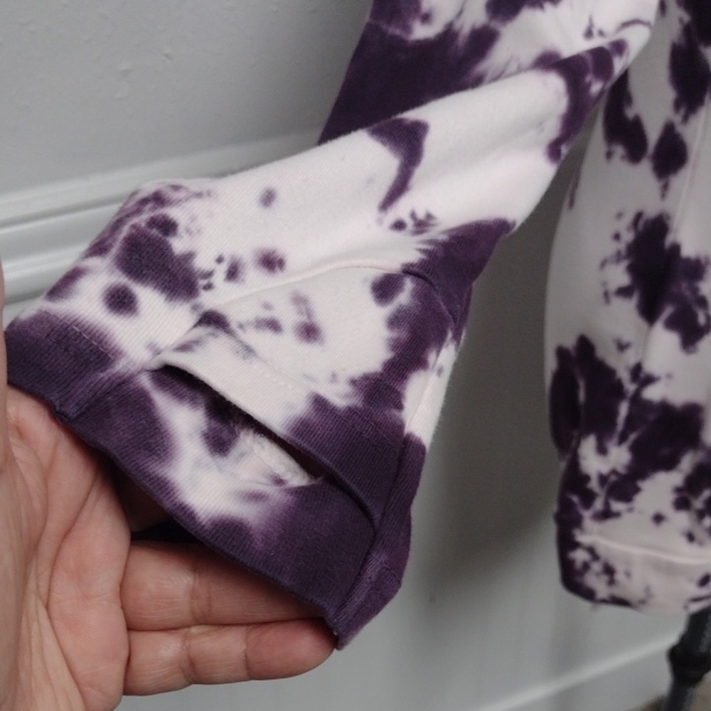 Lily & Lottie Women's Purple Tie-Dye Cowl Neck Sweatshirt - Picture 5 of 14